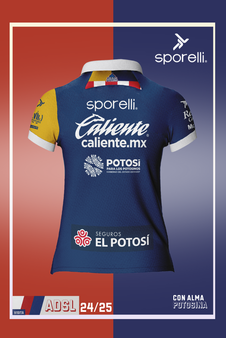 Official Auriazul Jersey Atlético de San Luis Dama Sporelli 24/25