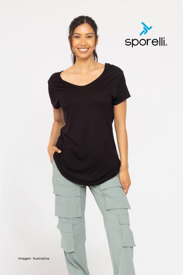 T-shirt Dama Essential Color Black