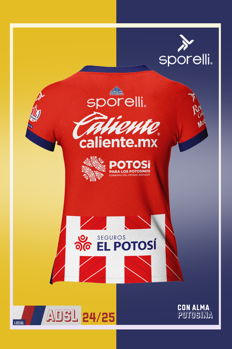 Jersey Rojiblanca Oficial Atlético de San Luis Mujer 24/25