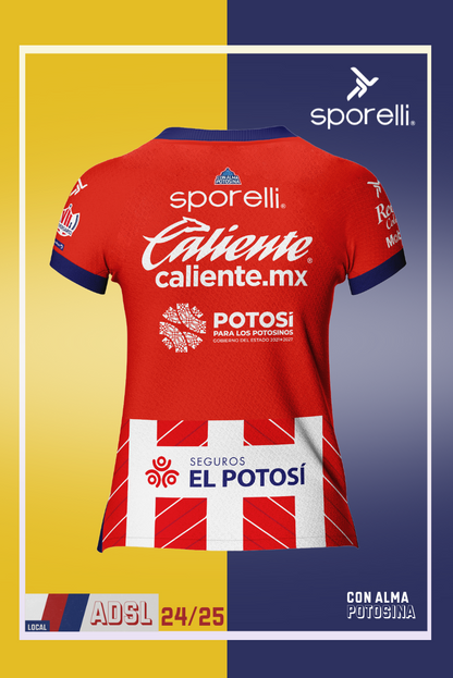 Official Atlético de San Luis Dama Sporelli Red and White Jersey 24/25