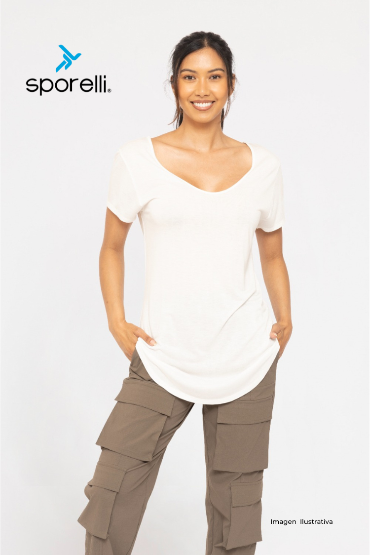 T-shirt Dama Essential Color Ivory